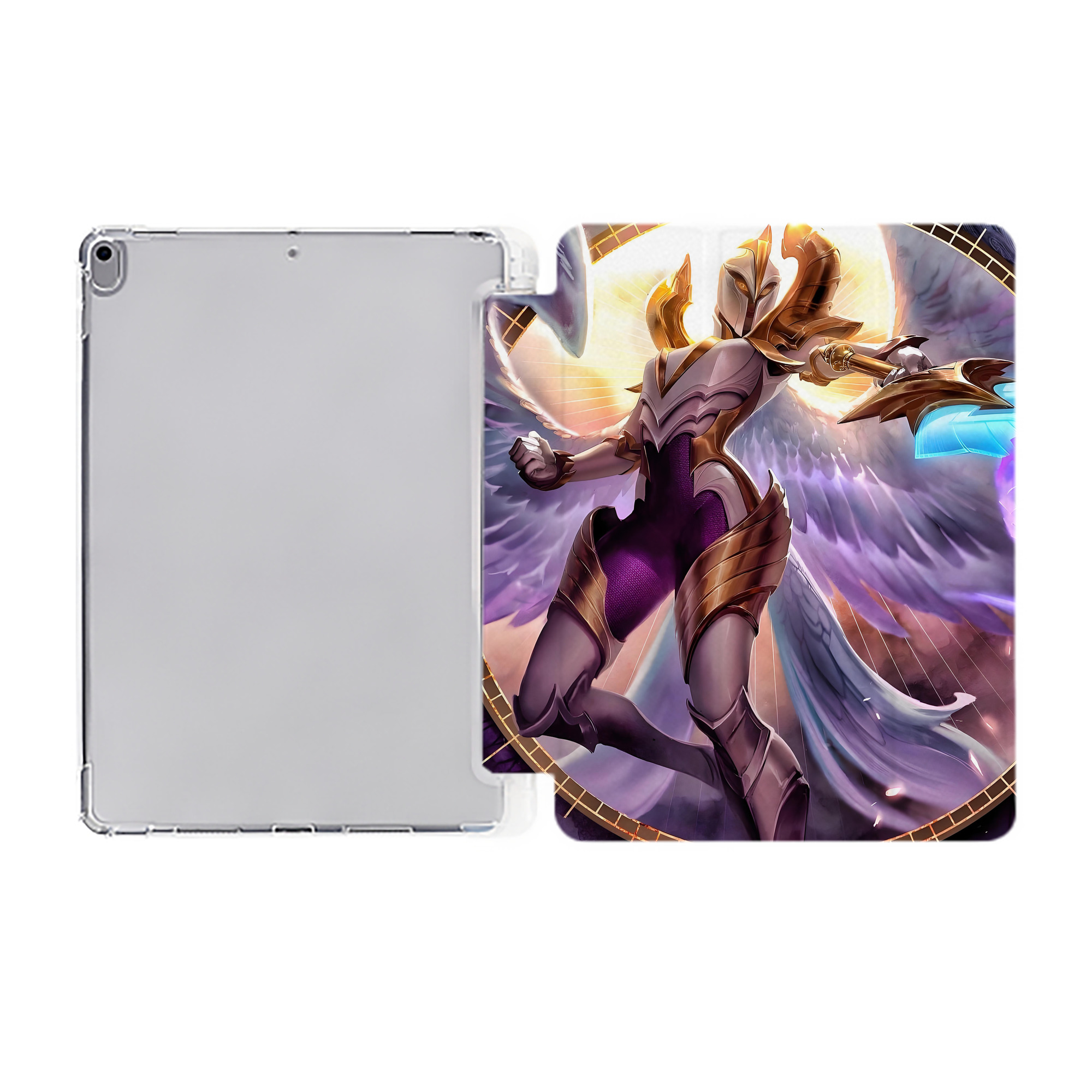 （画像用） リーグ・オブ・レジェンド League of Legends LOL IPad ケース ペン収納付き 三つ折りスタンド PUレザー×シリコン 対応機種9.5/10.5/10.9インチ